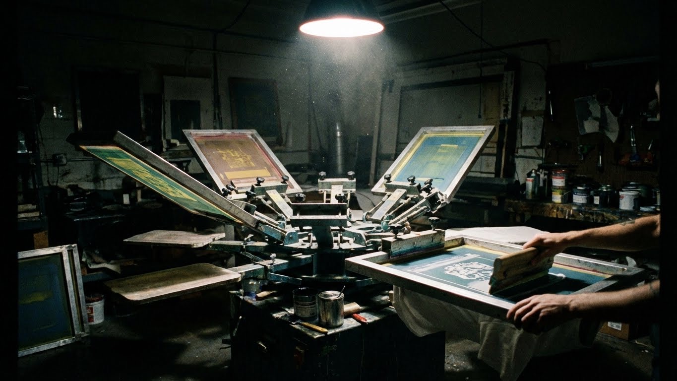 screen printing t-shirts and other fabric garments by tcct merch for band or a brand merchandise